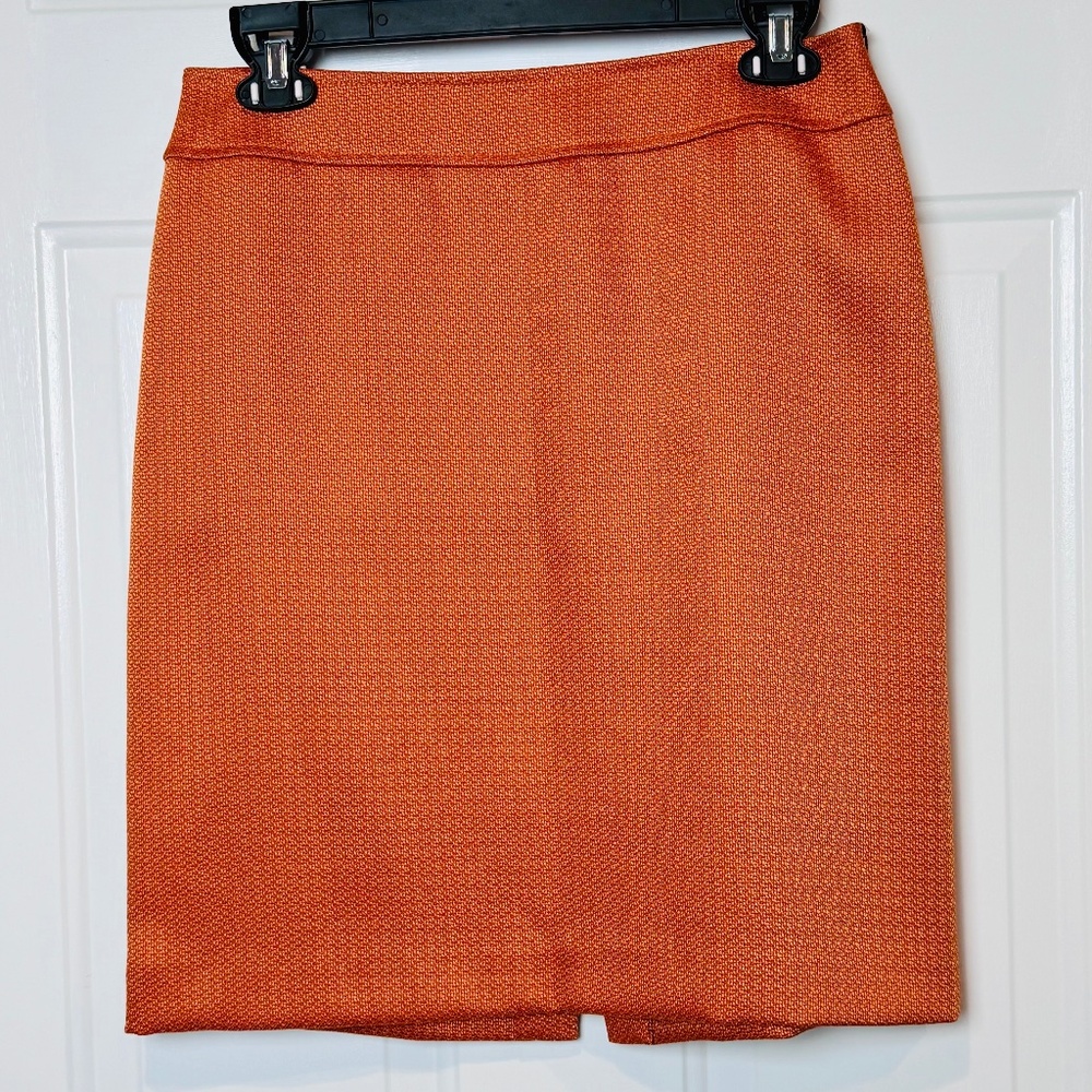 NWT Tahari ASL Orange Career Skirt, Lined, Size 6P